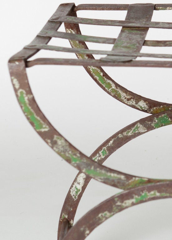 French Iron Garden Tabouret