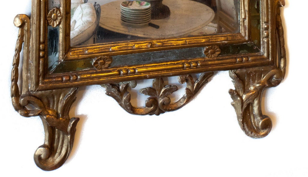 Italian Louis XV Period Gold Gilt Mirror