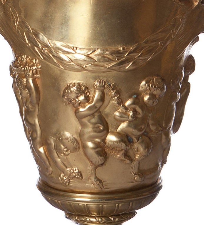 French Bronze Urn Table Lamp