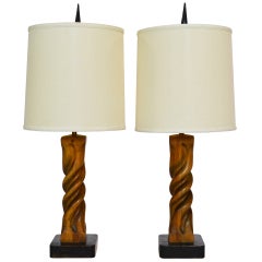 Pair of Heifetz Sculptural Table Lamps 9