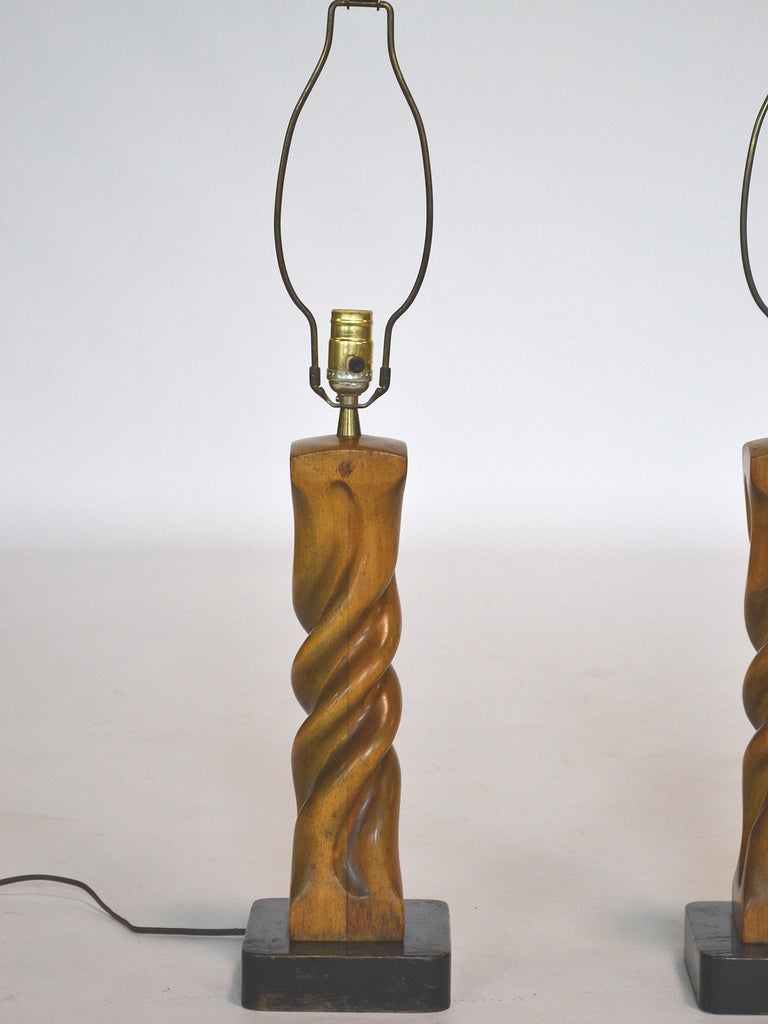 Paire de lampes de table sculpturales Heifetz en vente 2