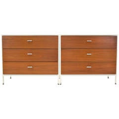 Retro Pair of George Nelson Steel Frame Chests by Herman Miller