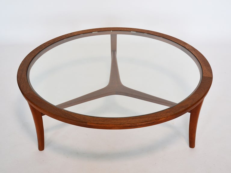teak and glass coffee table