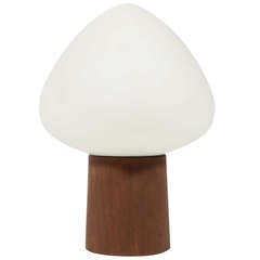 Laurel Mushroom Table Lamp with Walnut Base 12