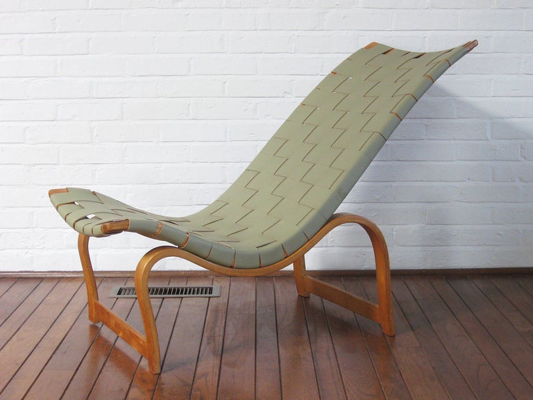 Beech Early Bruno Mathsson model 36 easy chair For Sale