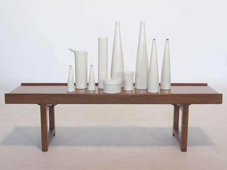 Mid-Century Modern Collection of Porcelin Vessels by Kenji Fujita