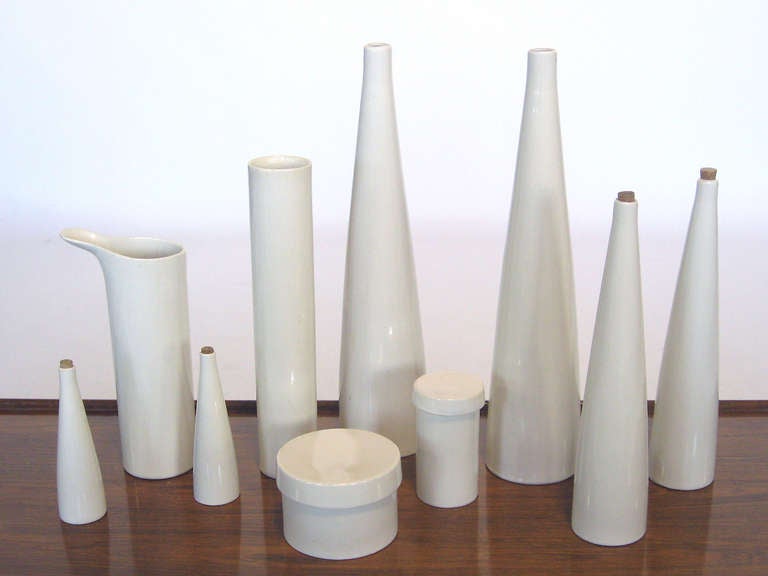 Collection of Porcelin Vessels by Kenji Fujita In Good Condition In Highland, IN