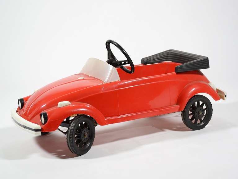 Modern Rare VW Beetle Pedal Car by Pines For Sale