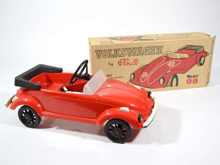 Mid-20th Century Rare VW Beetle Pedal Car by Pines For Sale
