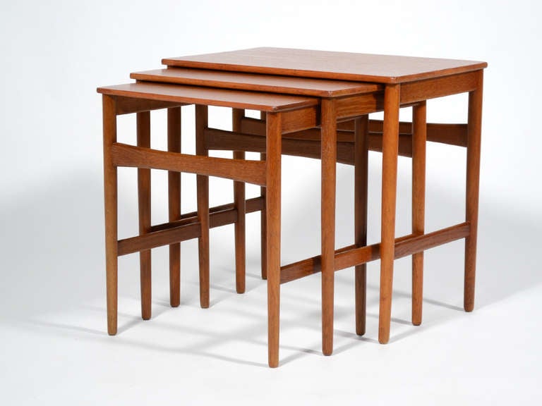 Danish Hans Wegner Nesting Tables by Andreas Tuck