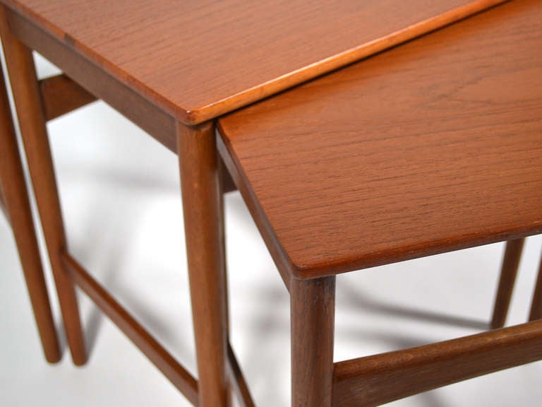 Teak Hans Wegner Nesting Tables by Andreas Tuck