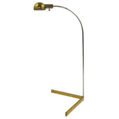 Early brass and chrome floor lamp by Cedric Hartman