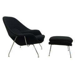 Used Saarinen womb chair and ottoman by Knoll
