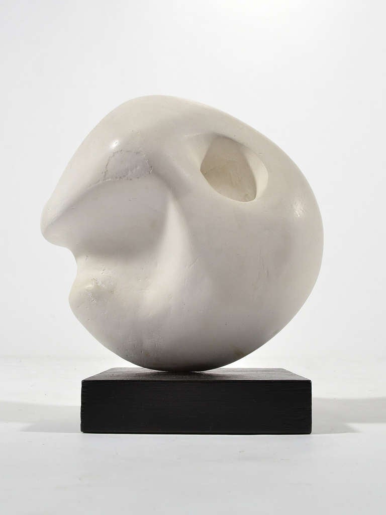 Plaster Abstract Biomorphic Sculpture in the Style of Jean Arp