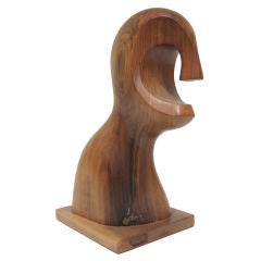 “The Spartan” abstract wood sculpture by Endre Vitez