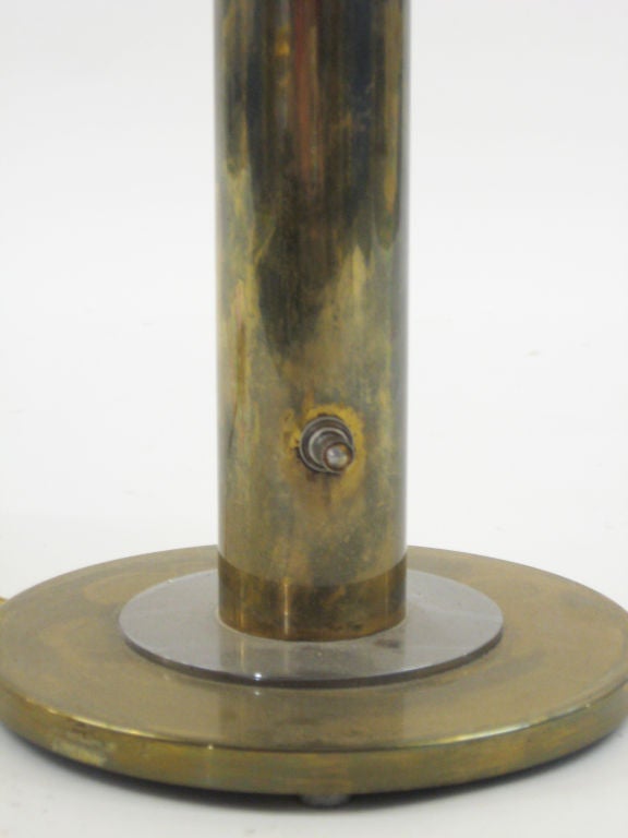 American Brass table lamp by Walter Von Nessen