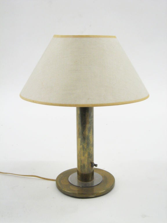 Brass table lamp by Walter Von Nessen 1