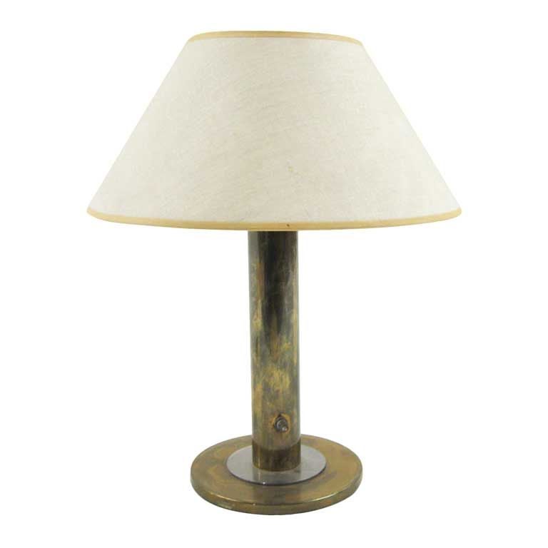 Brass table lamp by Walter Von Nessen