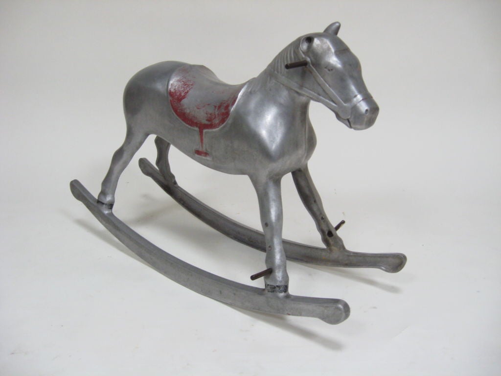 A rare find, the “Pony Boy” rocking horse was designed, manufactured, and sold by father and son Ben and Sherman Rose in the late 1940s. Sold for just one year, surviving examples are hard to come by. We acquired this from the original owner and the