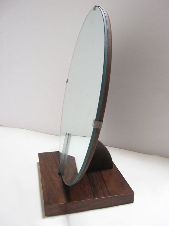 Mid-Century Modern Gilbert Rohde Rosewood Mirror by Herman Miller For Sale