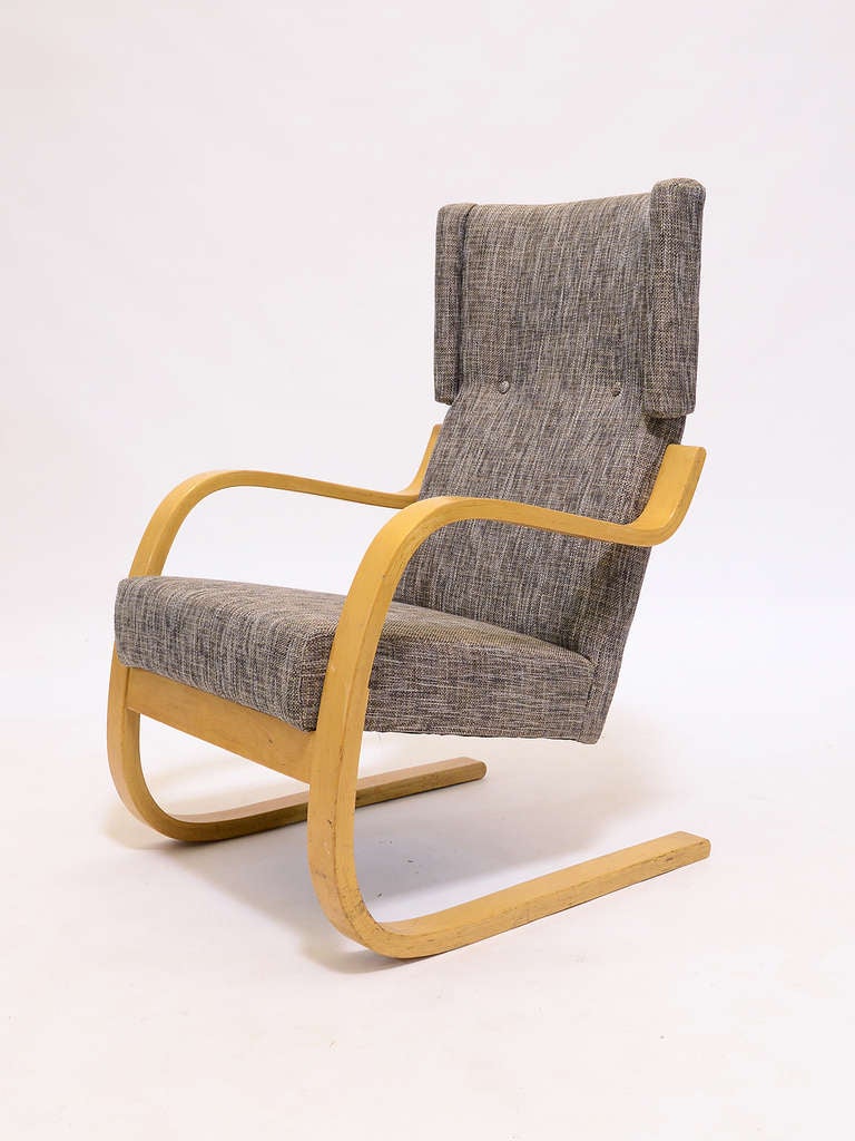 Mid-Century Modern Alvar Aalto Model 36/ 401 High Back Lounge Chair