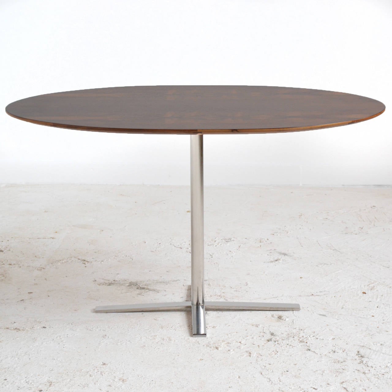 Mid-Century Modern Rosewood and Chrome Occational Table