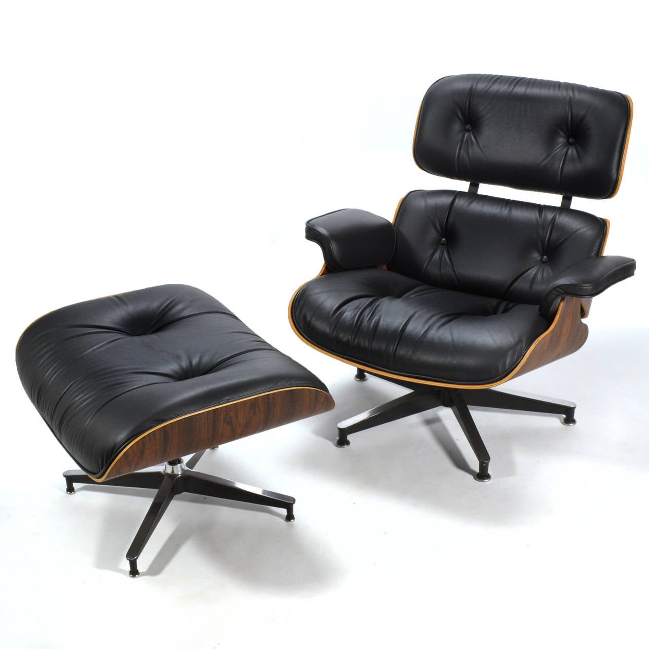 Eames Rosewood 670 Lounge Chair and Ottoman by Herman Miller 3