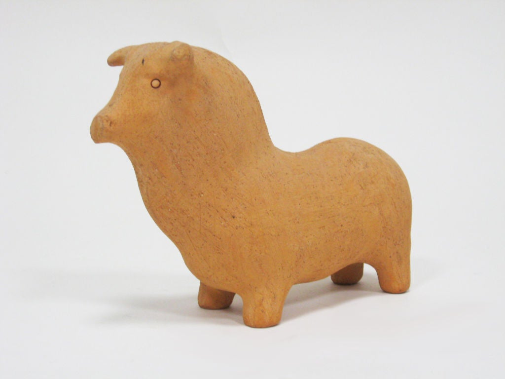 Aldo Londi bull sculpture by Bitossi