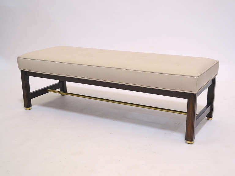 Mid-20th Century Edward Wormley upholstered bench by Dunbar