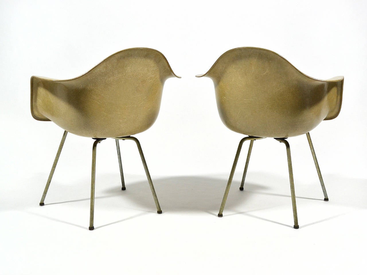 American Pair of Eames SAX Armchairs by Zenith Plastics for Herman Miller
