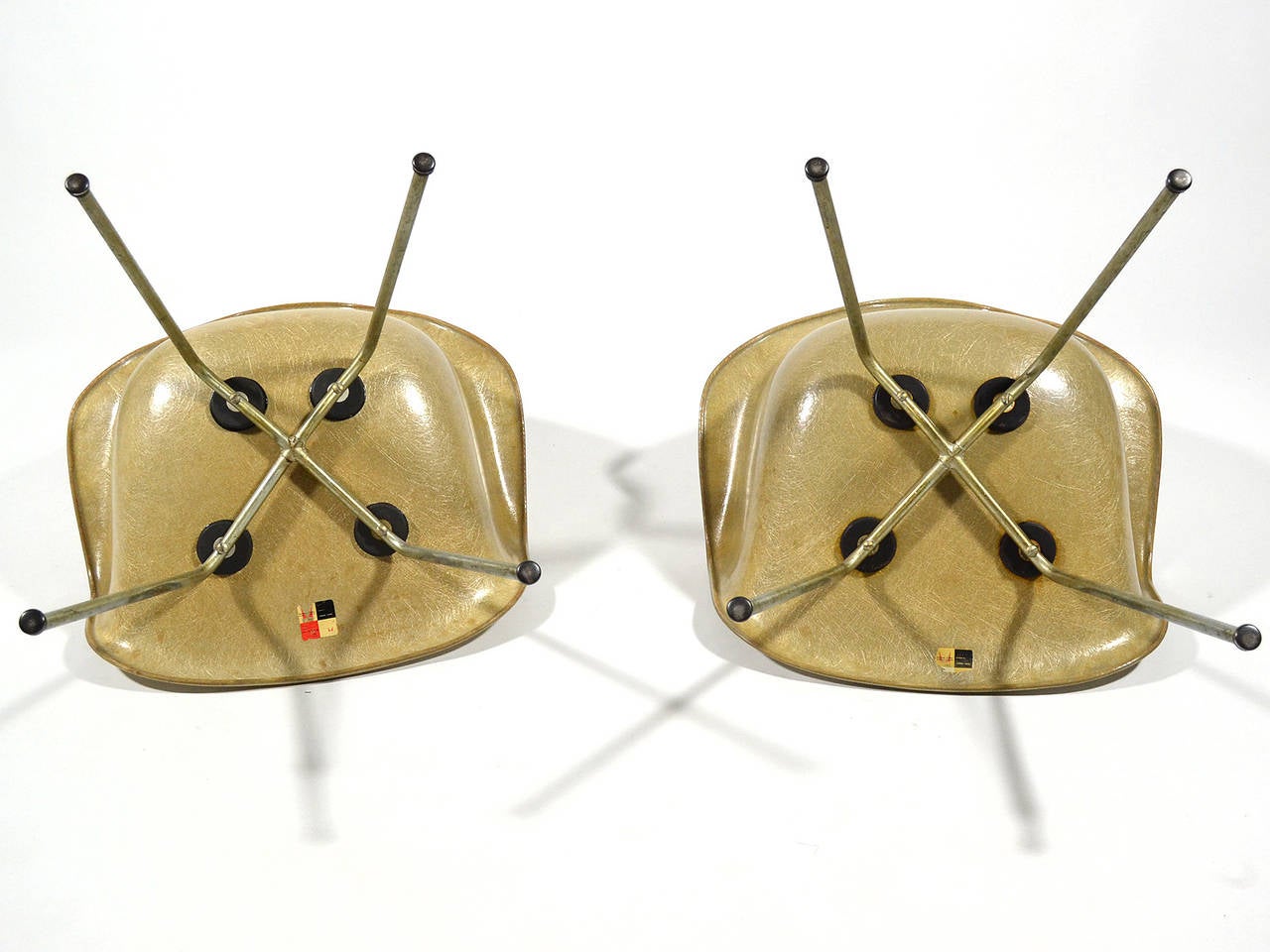 Mid-20th Century Pair of Eames SAX Armchairs by Zenith Plastics for Herman Miller