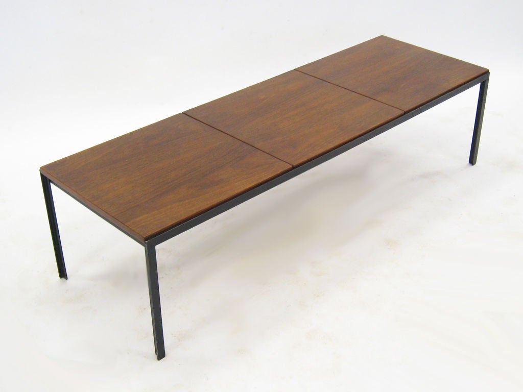 Mid-20th Century Florence Knoll t-angle iron coffee table