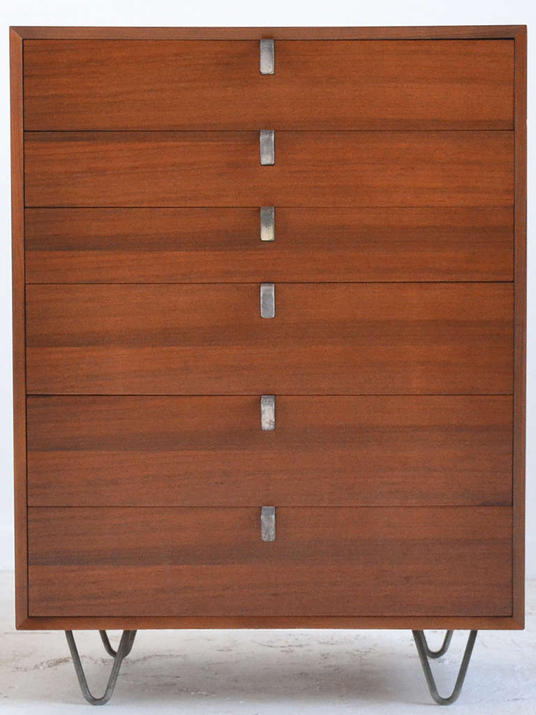George Nelson Walnut Six Drawer Chest by Herman Miller