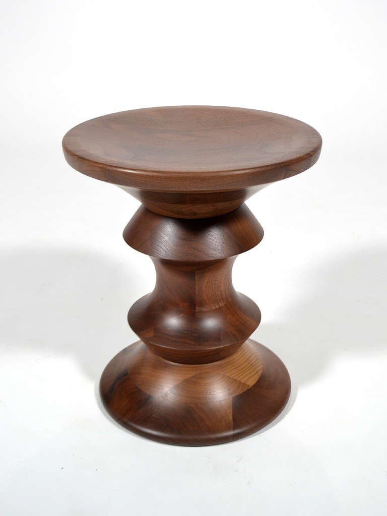 American Eames Time-Life Walnut Stool by Herman Miller