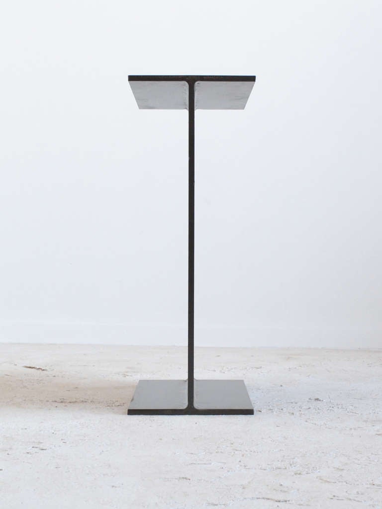 International Style Steel I-Beam Pedestal by Don Powell and Robert Kleinschmidt