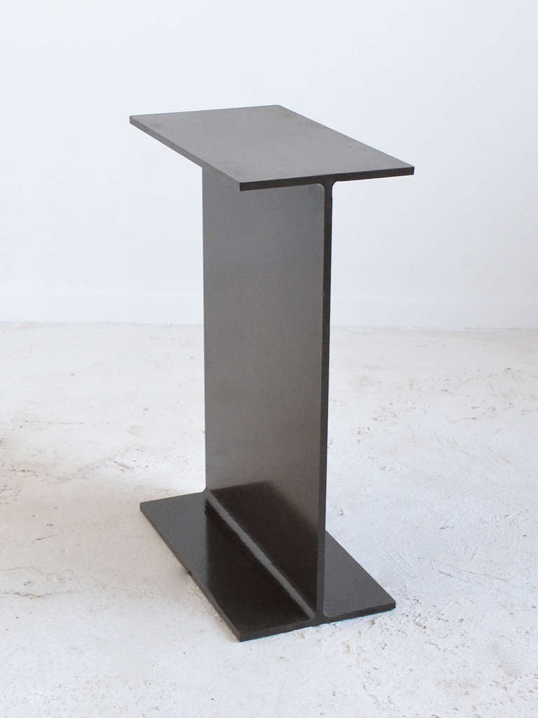 Steel I-Beam Pedestal by Don Powell and Robert Kleinschmidt In Excellent Condition In Highland, IN