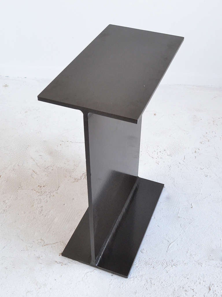 20th Century Steel I-Beam Pedestal by Don Powell and Robert Kleinschmidt