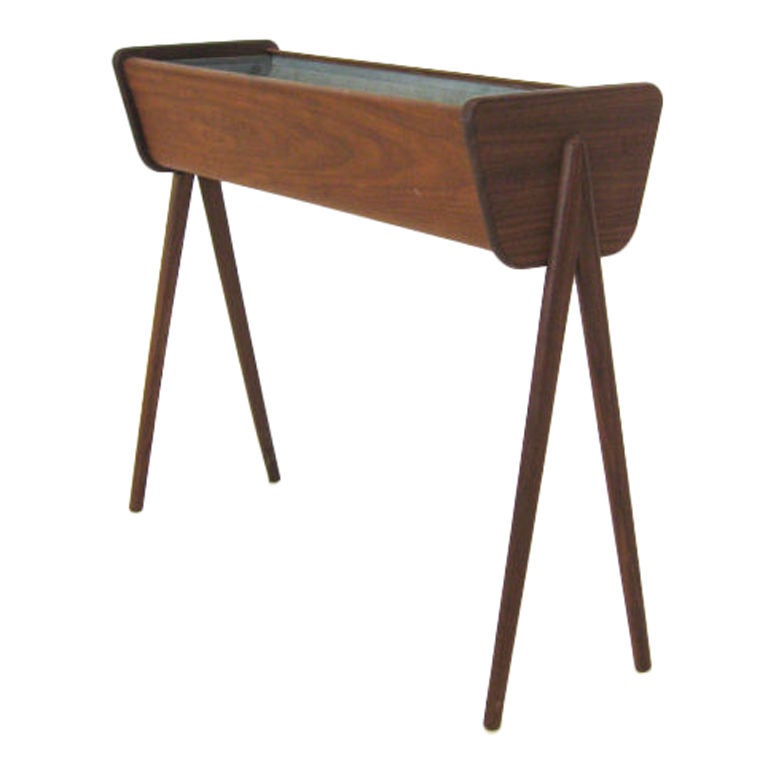 Danish teak plant stand/ planter