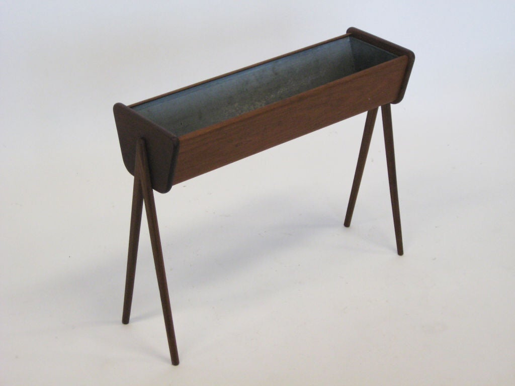 Mid-20th Century Danish teak plant stand/ planter