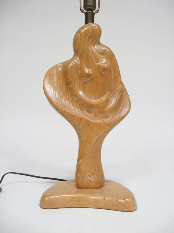 Milieu du XXe siècle Lampe de table sculpturale Heifetz en vente