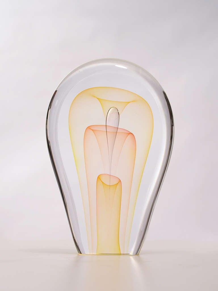 Modern Art Glass Sculpture by Ed Nesteruk For Sale