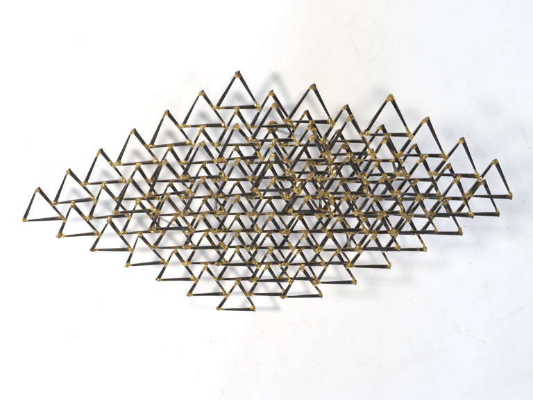 American Stacked Triangles Wall Sculpture by Degroot