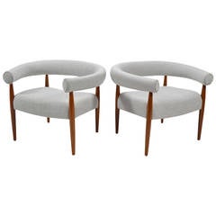 Vintage Nanna & Jørgen Ditzel Pair of Ring Chairs