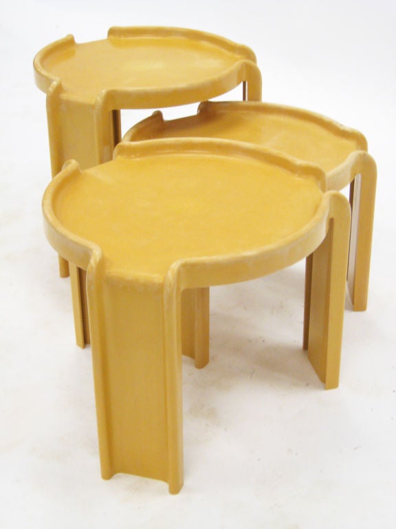 Set of Giotto Stoppino nesting tables by Kartell 1