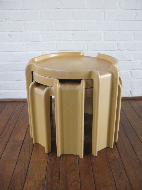 Set of Giotto Stoppino nesting tables by Kartell 2
