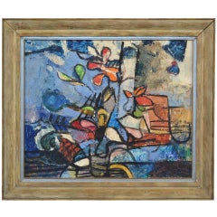 Vintage Abstract oil painting by Jack Ekstrom