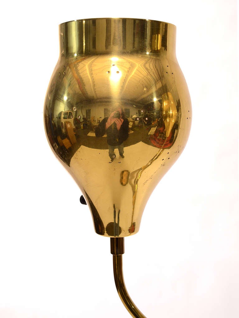 American Paavo Tynell for Lightolier Brass Floor Lamp