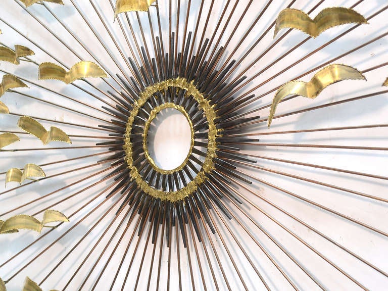 Sunburst wall sculpture by DeGroot *Saturday Sale* In Excellent Condition In Highland, IN