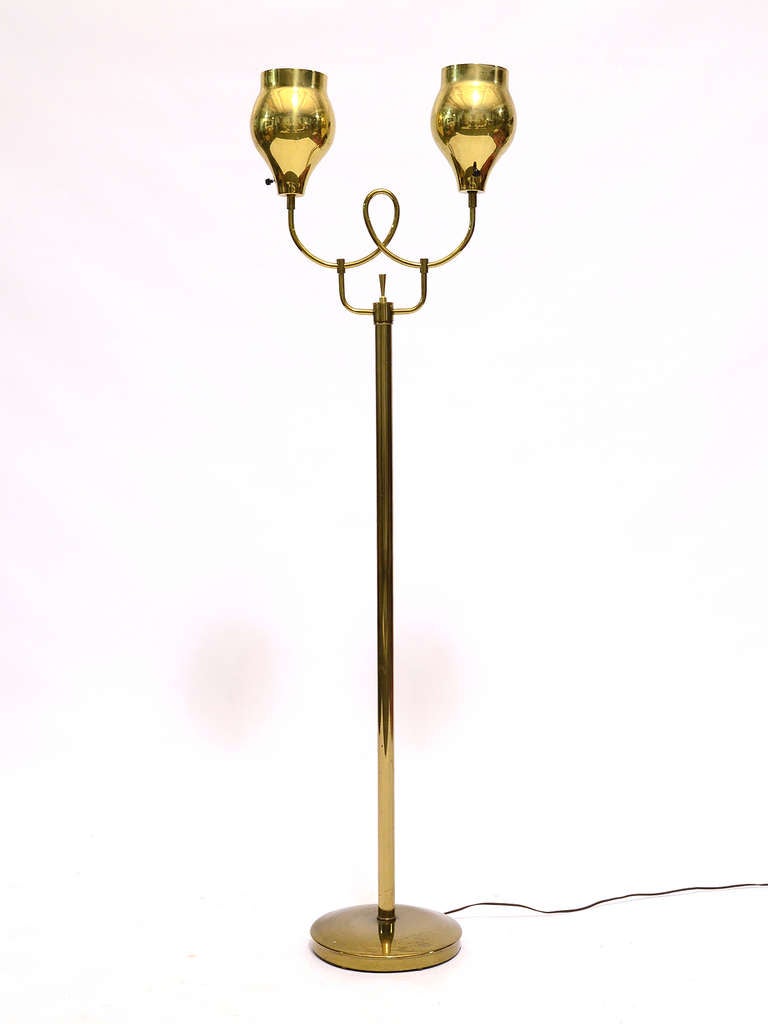Paavo Tynell for Lightolier Brass Floor Lamp 1