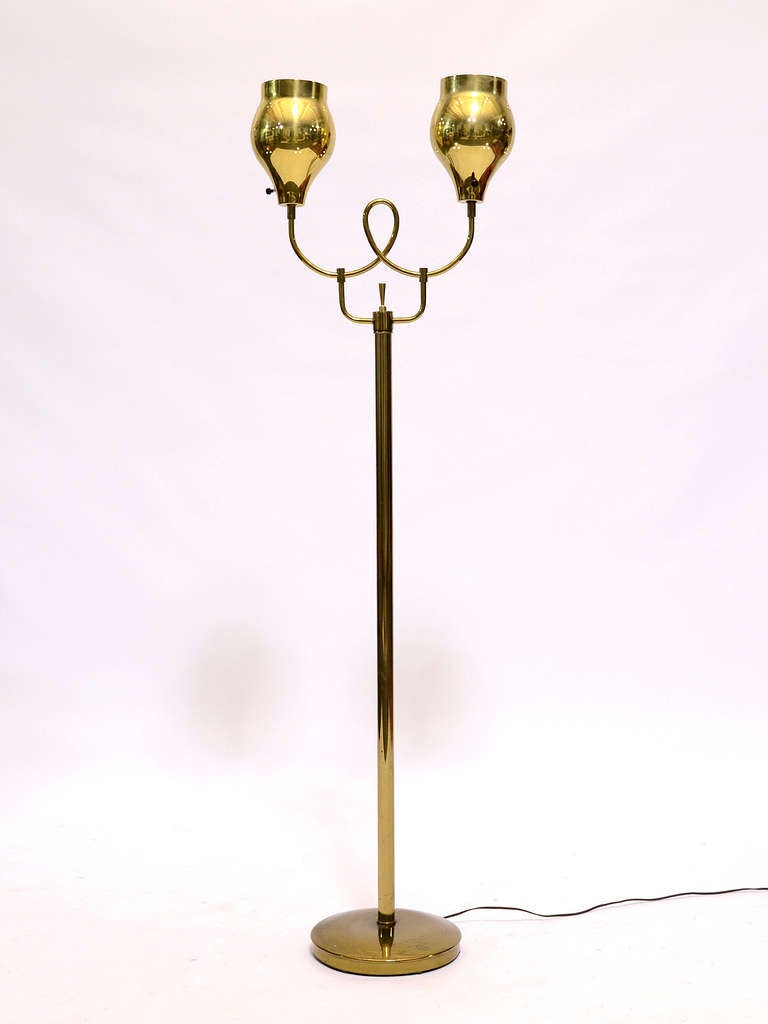 Paavo Tynell for Lightolier Brass Floor Lamp 2